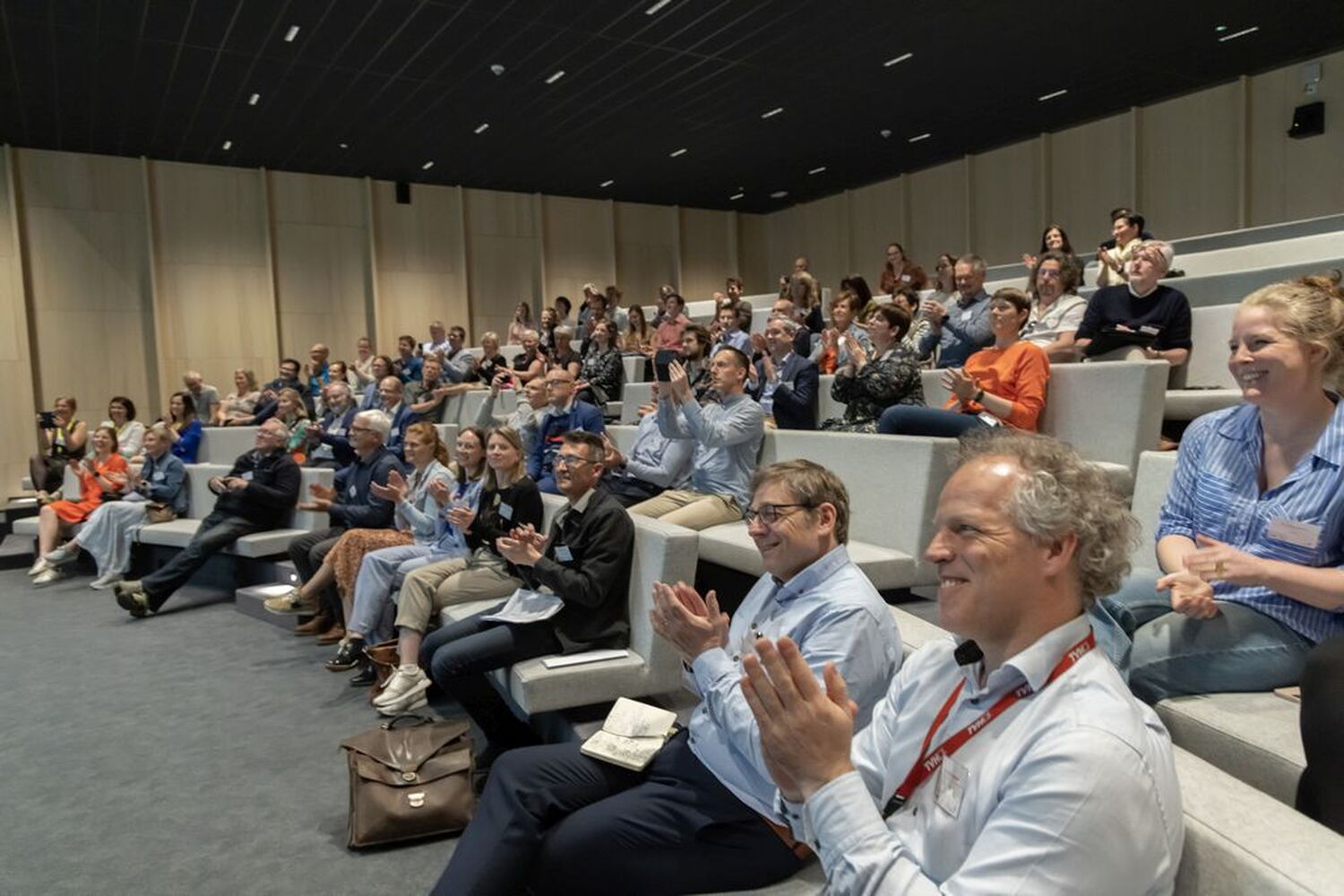 een volle zaal bij de lancering van Treffik op 4 mei in TVH Waregem