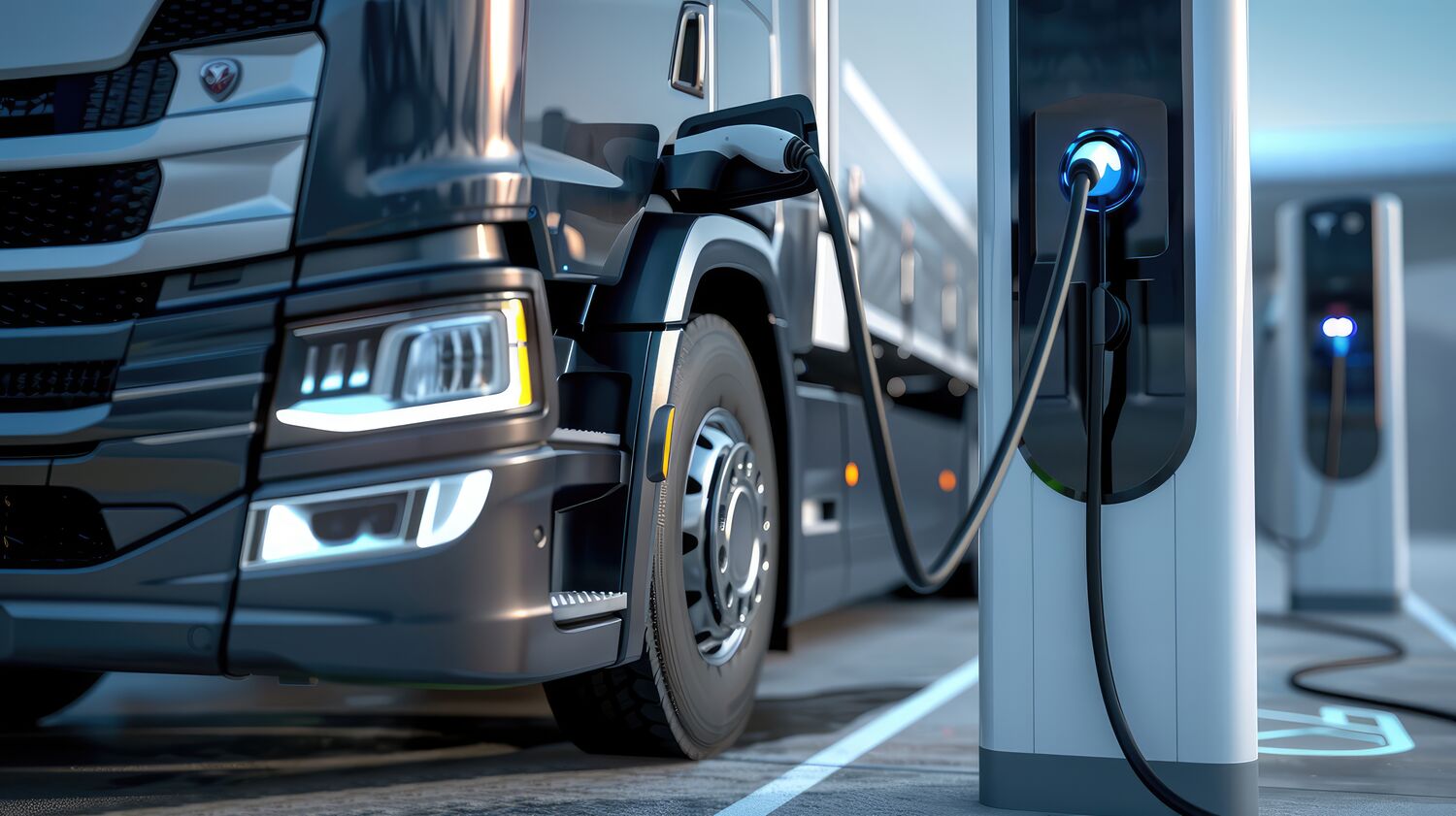 foto elektrische vrachtwagen