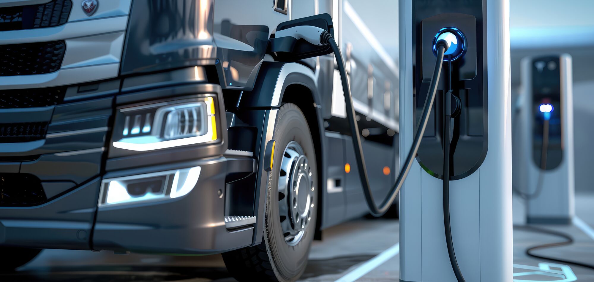 foto elektrische vrachtwagen